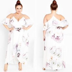 New! City‎ Chic Sweet Bella Maxi Dress - ivory, women's plus size 16